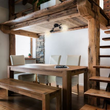 Briloner 10104890 - Bodové svítidlo 2xE27/60W/230V černá